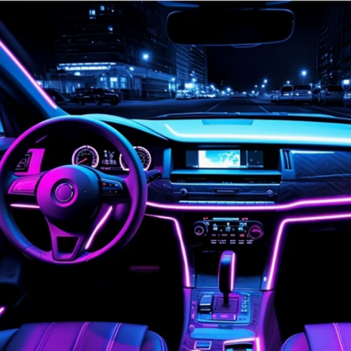 Bande Lumineuse LED Néon RGB de 3,0 Mètres pour Habitacle de Voiture