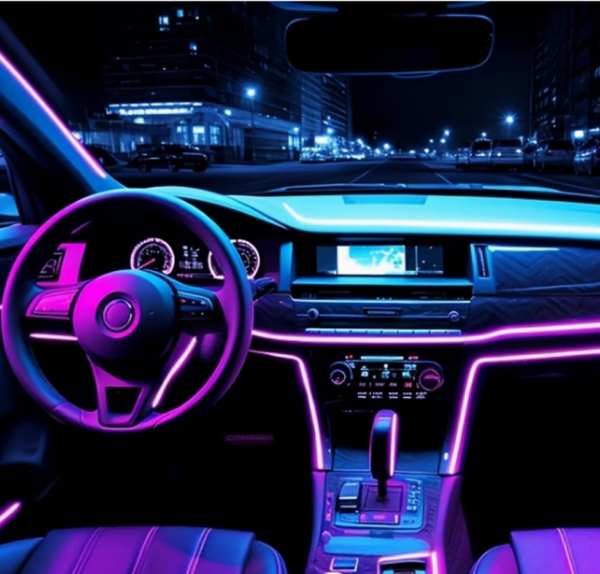 Bande Lumineuse LED Néon RGB de 3,0 Mètres pour Habitacle de Voiture