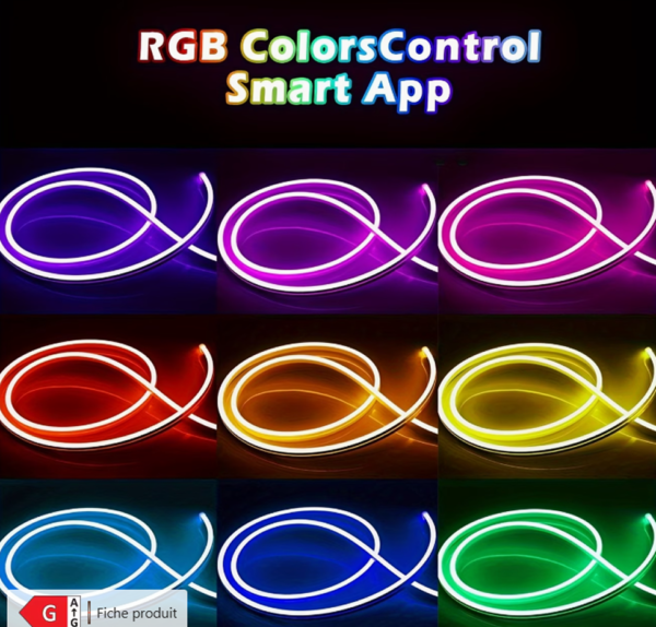 Guirlande Lumineuse LED Intelligente RGB – Forme Personnalisable