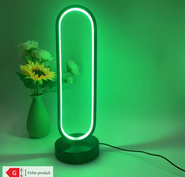 Lampe de Table LED "Luxe Créatif" Tri-Couleur Dimmable – Veilleuse de Chevet Connectée USB
