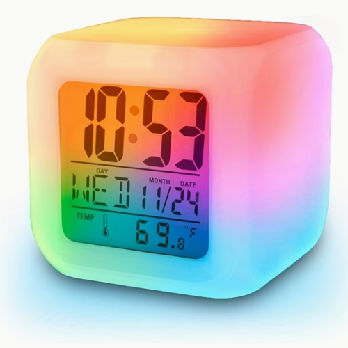 Réveil Cube Lumineux LED Tactile