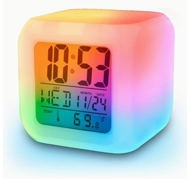 Réveil Cube Lumineux LED Tactile
