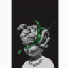 Rectangle 892 Tableau Design Couverture d'Album Gunna avec Serpents Verts & Cheveux Blonds, Décoration Murale 2D