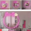 Miroir Néon LED Personnalisé (Alimenté par USB) – Miroir Décoratif avec Luminosité Réglable pour Chambre, Salle de Bain,