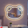Miroir Néon LED "Ours Mignon" (Alimentation USB)
