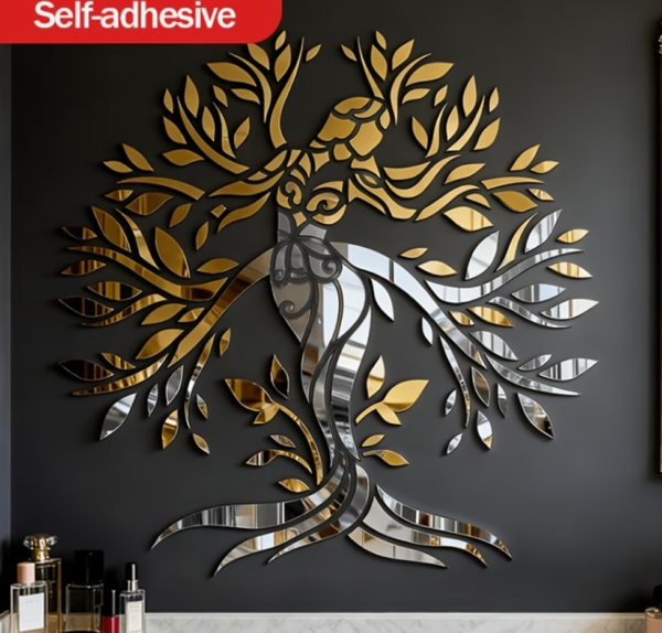 Miroir Décoratif "Arbre de Vie" en Acrylique