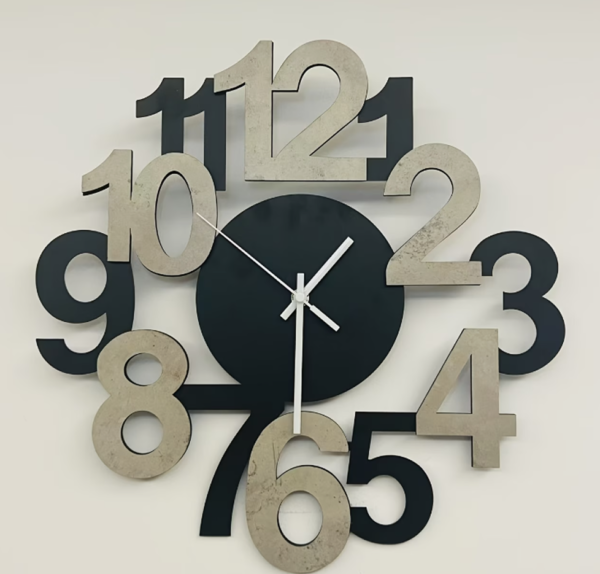 Horloge Murale Silhouette Asymétrique