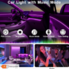 Bande Lumineuse LED Néon RGB de 3,0 Mètres pour Habitacle de Voiture