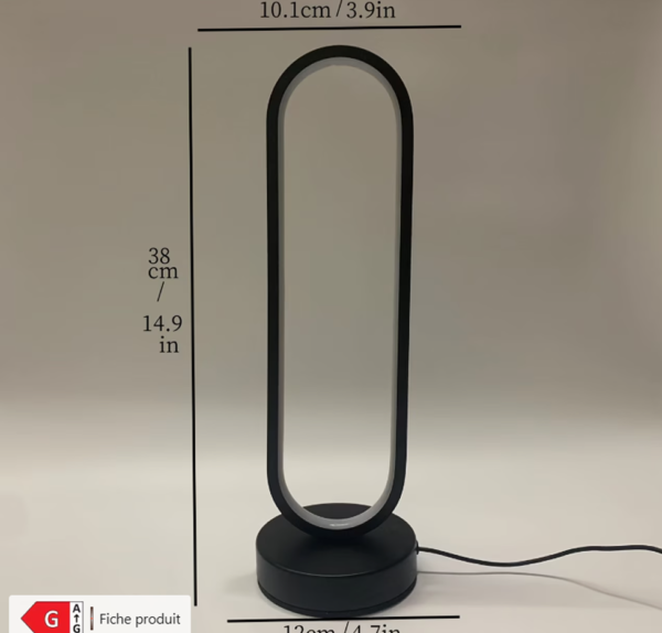 Lampe de Table LED "Luxe Créatif" Tri-Couleur Dimmable – Veilleuse de Chevet Connectée USB
