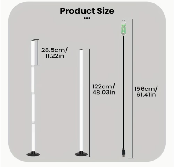 Lampe de Sol d'Angle LED RGBIC Intelligente (1 Pièce) – Colonne Lumineuse Connectée