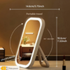 Rectangle 892 Miroir de Coiffeuse Lumineux LED – Éclairage Avant avec 3 Modes de Lumière