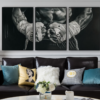 Lot de 3 Affiches d'Art Mural Moderne "Boxe" – Peintures Décoratives avec Images Artistiques Imprimées pour Chambre, Salon et Bureau (Sans Cadre)