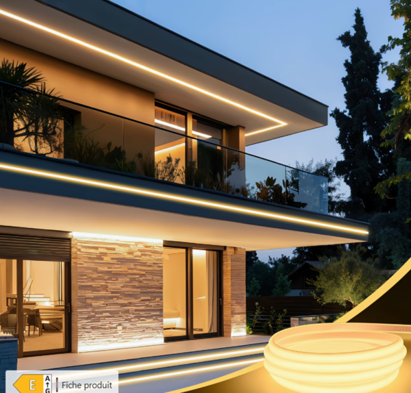Ruban LED COB Haute Densité 220V-240V AC – Éclairage Continu