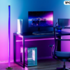 Lampe de Sol d'Angle LED RGBIC Intelligente (1 Pièce) – Colonne Lumineuse Connectée