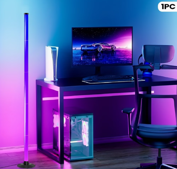 Lampe de Sol d'Angle LED RGBIC Intelligente (1 Pièce) – Colonne Lumineuse Connectée