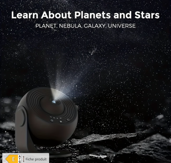 Lampe Projecteur Globe Galaxie Étoilée HD – Projecteur de Planétarium Rotatif