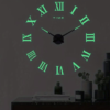 Horloge Murale Luminescente en Acrylique "Glowtick" – Chiffres Romains Vintage,