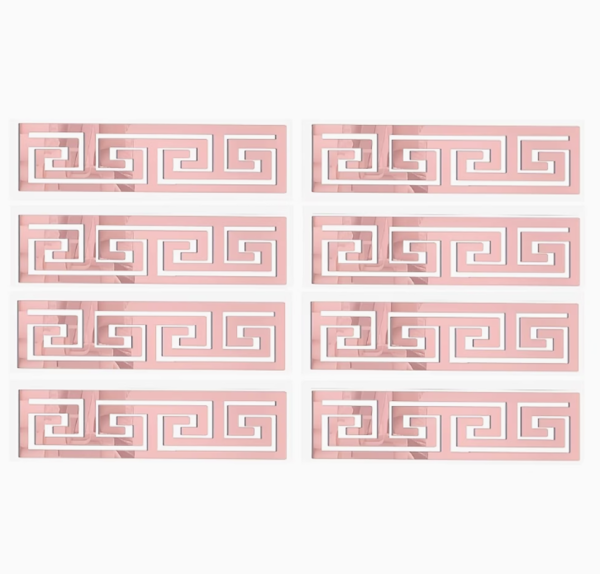 Lot de 8 Stickers Muraux versace  Miroir Acrylique Géométriques