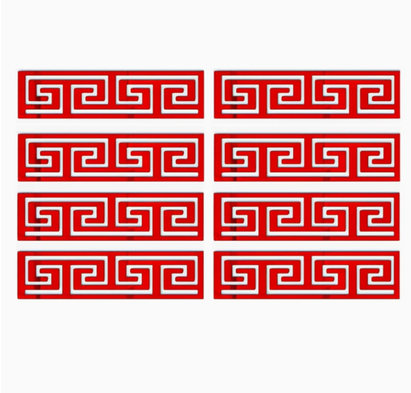Lot de 8 Stickers Muraux versace  Miroir Acrylique Géométriques