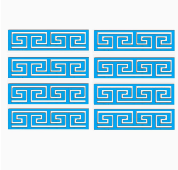 Lot de 8 Stickers Muraux versace  Miroir Acrylique Géométriques