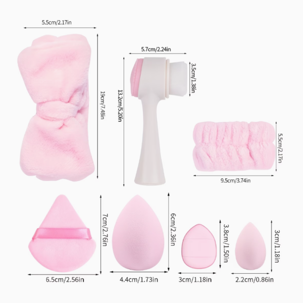 Kit Professionnel de Maquillage et Soin Visage – Coffret Cadeau 24 Pièces avec Éponges et Accessoires