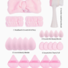 Kit de Massage Facial Gua Sha 8-en-1 – Rouleau, Moule à Glace et Outils de Drainage des Méridiens