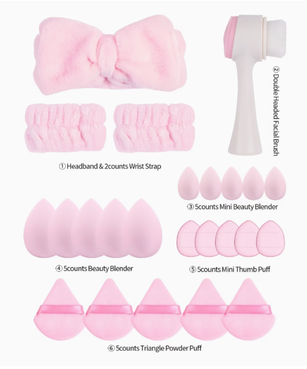 Kit de Massage Facial Gua Sha 8-en-1 – Rouleau, Moule à Glace et Outils de Drainage des Méridiens