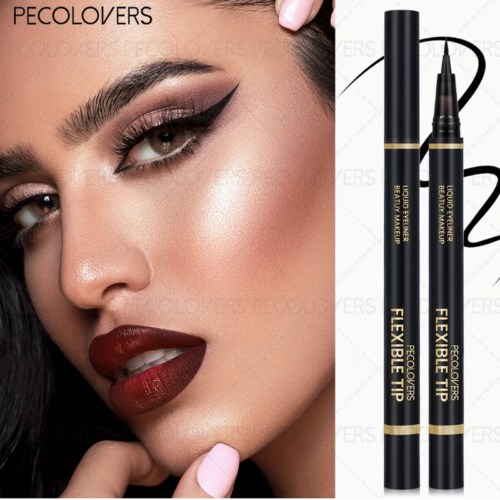 Stylo Eyeliner Liquide Noir Intense – Séchage Rapide, Waterproof et Longue Tenue pour Festivals