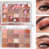 Palette de Fards à Paupières 20 Teintes – Tons Roses, Beiges et Terre avec Finis Mats et Nacrés
