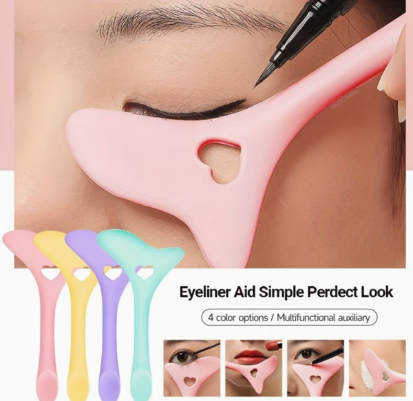 Applicateur de Mascara et Guide Eyeliner Multifonction – Outil de Beauté en Silicone