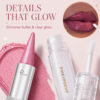 Set de Maquillage Lèvres Métallique Brillant Pudaier – Rouge à Lèvres et Gloss Pailleté Tons Rose et Violet