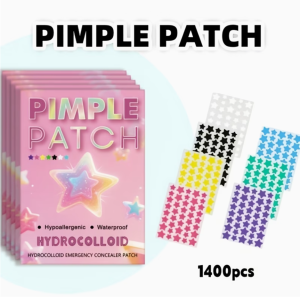 Pack de 1400 Patchs Anti-Boutons Hydrocolloïdes Visage – 7 Variantes de Couleur et Couverture Invisible