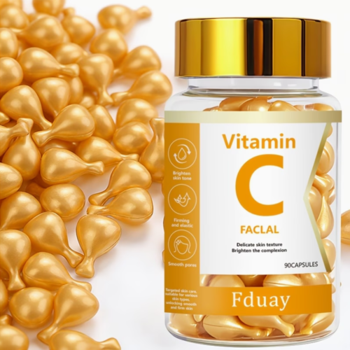 Sérum en Capsules Hydratant Profond Vitamine C et Collagène – Éclat et Fermeté, 90 Pièces