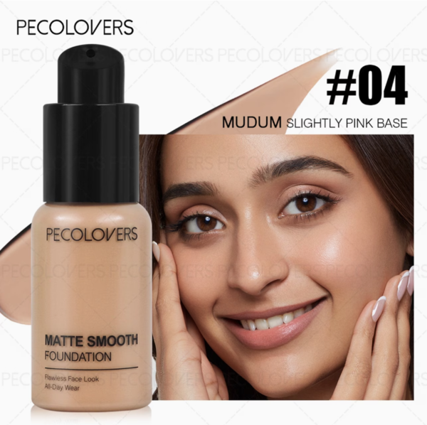 Fond de Teint Liquide Pro Flawless – Haute Couvrance Totale, Waterproof et Longue Tenue