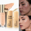 Set de Teint 3 Pièces – Fond de Teint Liquide, Correcteur Anti-Cernes et Pinceaux de Maquillage
