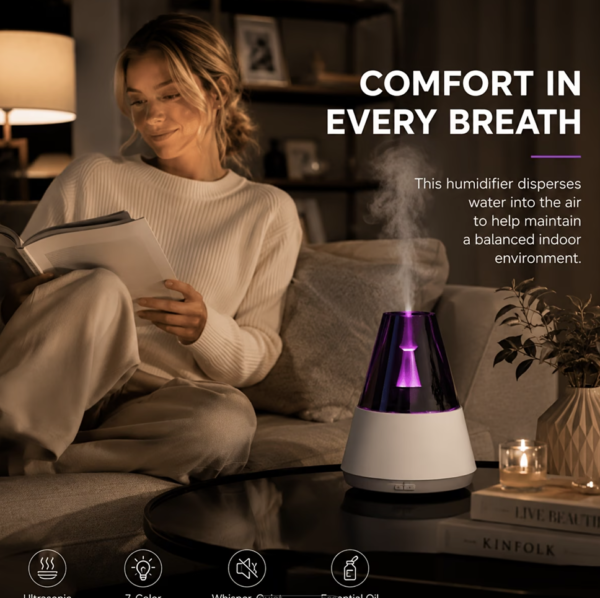 Diffuseur d'Aromathérapie Silencieux avec Minuterie Intégrée