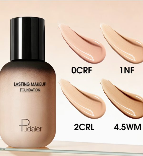 Pudaier Lot de 2 Fond de Teint Liquide Magic Minerals – Brume Fixante Impeccable avec Pinceau Applicateur