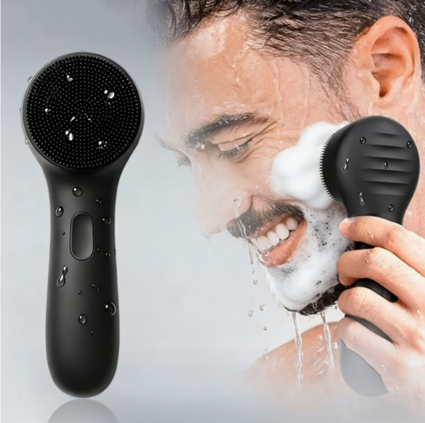 Brosse de Nettoyage Électrique Visage en Silicone – Masseur Vibrant et Nettoyeur de Points Noirs Rechargeable USB