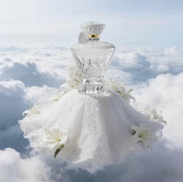 Eau de Toilette Cristal Ange « Édition Pierre Synthétique Blanche » 75ml – Parfum Bois Épicé et Rose Longue Durée pour Femme