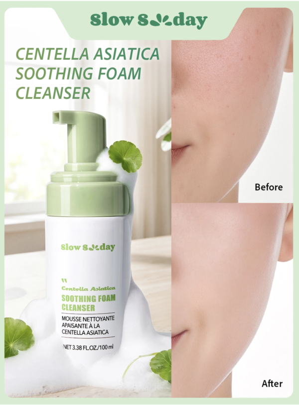 SlowSunday Nettoyant Moussant Apaisant à la Centella Asiatica – Nettoyage en Profondeur & Hydratation Ciblée K-Beauty