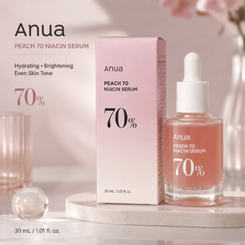Anua Peach 70% Niacin Serum (30 ml) – Sérum Booster d'Éclat & Peau de Pêche K-Beauty à la Niacinamide