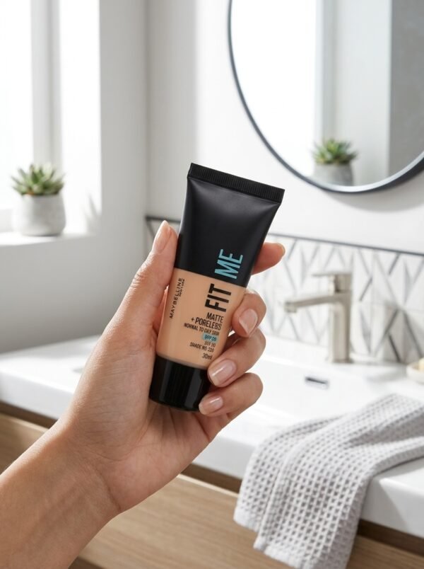 Gemini_Generated_Image_2g7pbp2g7pbp2g7p (2) Maybelline Fit Me Matte + Poreless – Fond de Teint Liquide Matifiant (Teinte Natural Tan)
