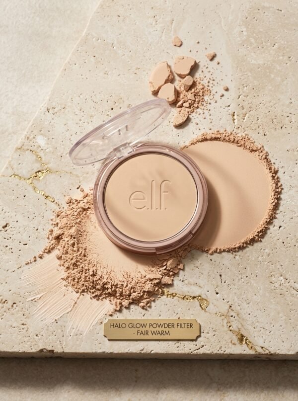 e.l.f. Halo Glow Powder Filter – Poudre de Finition Lissante Effet Flouteur Soft-Focus (Teinte Fair Warm, 10 g)