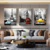 Ensemble de 3 Affiches Murales Sans Cadre sur Canevas – Art Moderne & Paysages de Monuments Célèbres, Décoration Murale Chic pour Salon, Chambre et Couloir, Idée Cadeau d'Anniversaire et Diplôme