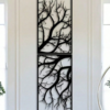 Rectangle 1014 (37) Ensemble de 2 Sculptures Murales Arbre en Métal 40cm – Art Mural Vertical en Fer Durable, Décoration Intérieure Design pour Salon et Chambre à Coucher
