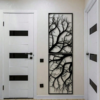 Rectangle 1016 (33) Ensemble de 2 Sculptures Murales Arbre en Métal 40cm – Art Mural Vertical en Fer Durable, Décoration Intérieure Design pour Salon et Chambre à Coucher