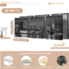 Ensemble de 3 Tableaux sur Canevas Encadrés et Tendus – Décoration Murale Paysage Urbain de New York & Pont de Brooklyn en Noir et Blanc, Art de Voyage Moderne pour Salon, Chambre et Bureau