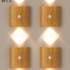 Lot de 2/4 Appliques Murales LED à Détecteur de Mouvement Double Tête – Veilleuse Intelligente à Capteur Magnétique Extérieur/Intérieur – Lampe Sans Fil sur Batterie avec Luminosité & Température de Couleur Ajustables pour Couloir, Escalier & Chambre