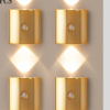 Lot de 2/4 Appliques Murales LED à Détecteur de Mouvement Double Tête – Veilleuse Intelligente à Capteur Magnétique Extérieur/Intérieur – Lampe Sans Fil sur Batterie avec Luminosité & Température de Couleur Ajustables pour Couloir, Escalier & Chambre