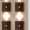Lot de 2/4 Appliques Murales LED à Détecteur de Mouvement Double Tête – Veilleuse Intelligente à Capteur Magnétique Extérieur/Intérieur – Lampe Sans Fil sur Batterie avec Luminosité & Température de Couleur Ajustables pour Couloir, Escalier & Chambre